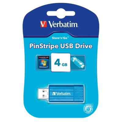 Verbatim Pinstripe Disco Usb 4gb Readyboost Azul